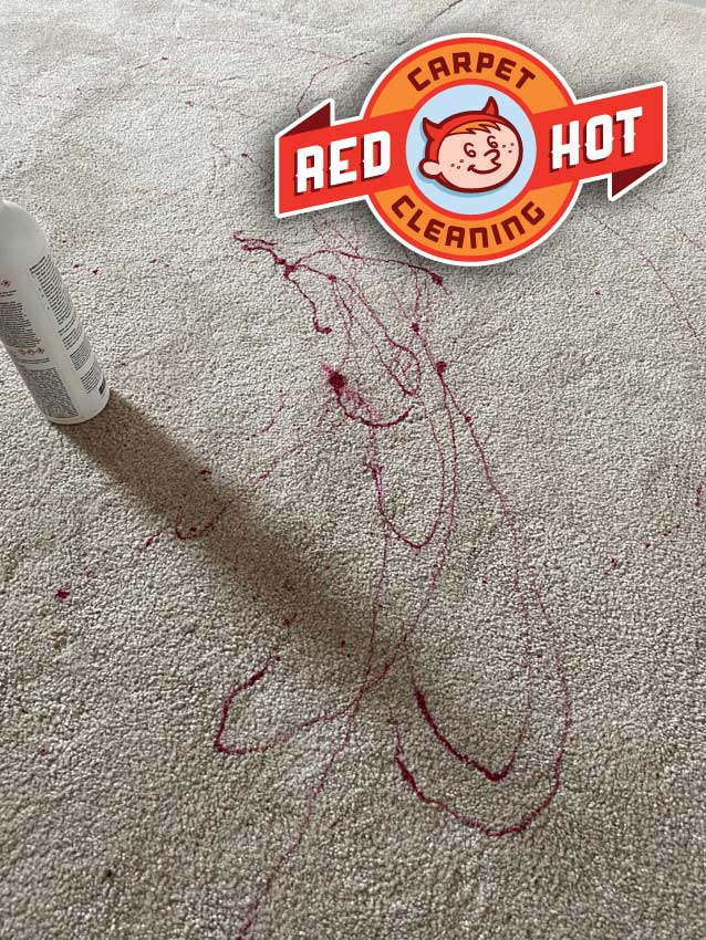 Red Nail Polish on Carpet