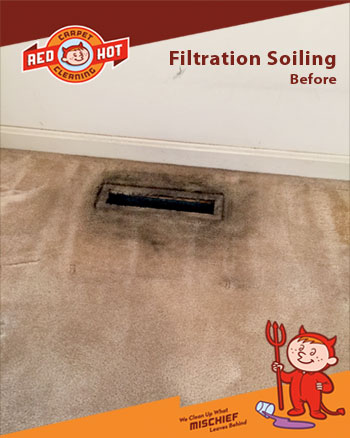 Filtration Soiling - Red Hot Carpet Cleaning - State College, PA