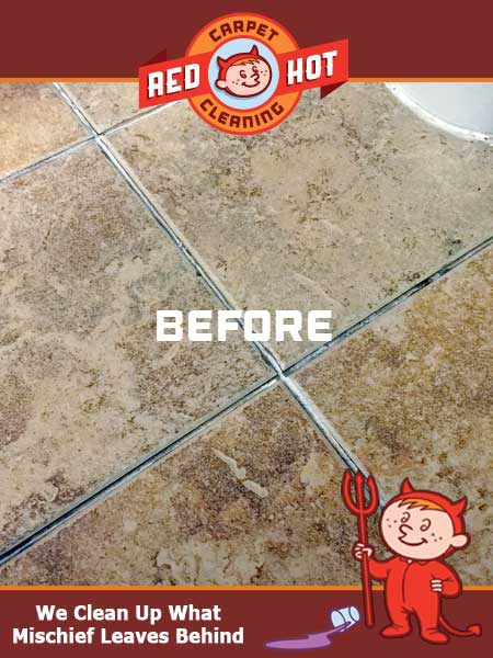 Tile and Grout Cleaning Bellefonte PA Before Picture - Bad Seal Job